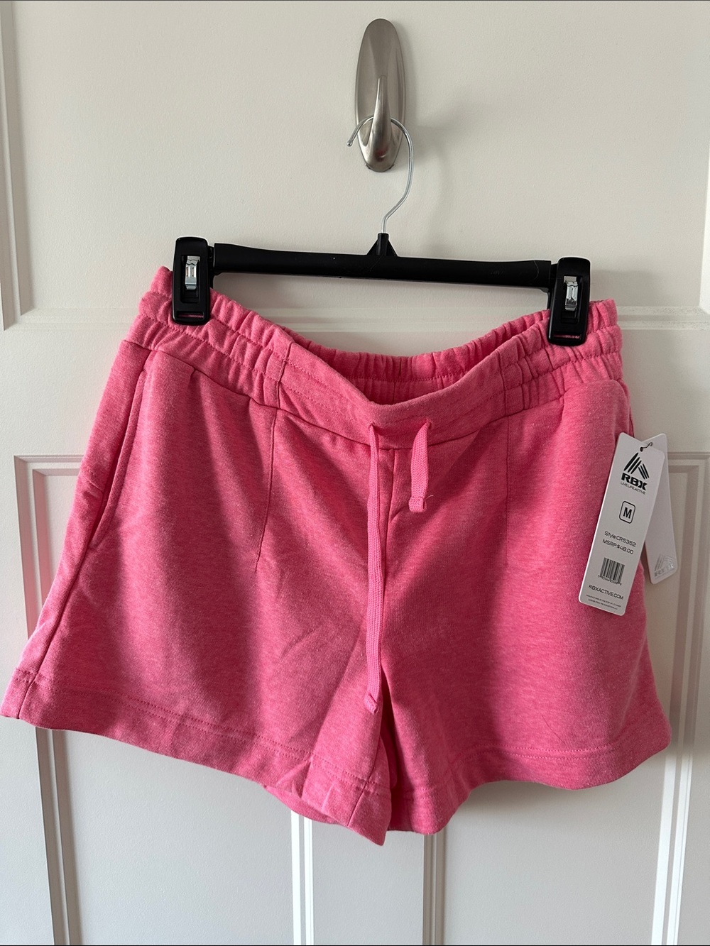 Reebok Women's Pink Drawstring Athletic Shorts